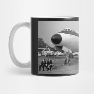 Monarch Air, Duxford Air Show 2021, Cambridge Black and white Mug